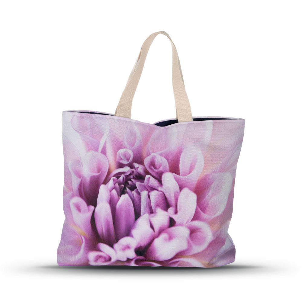 Pink Dinner Plate Dahlia Market Tote.
