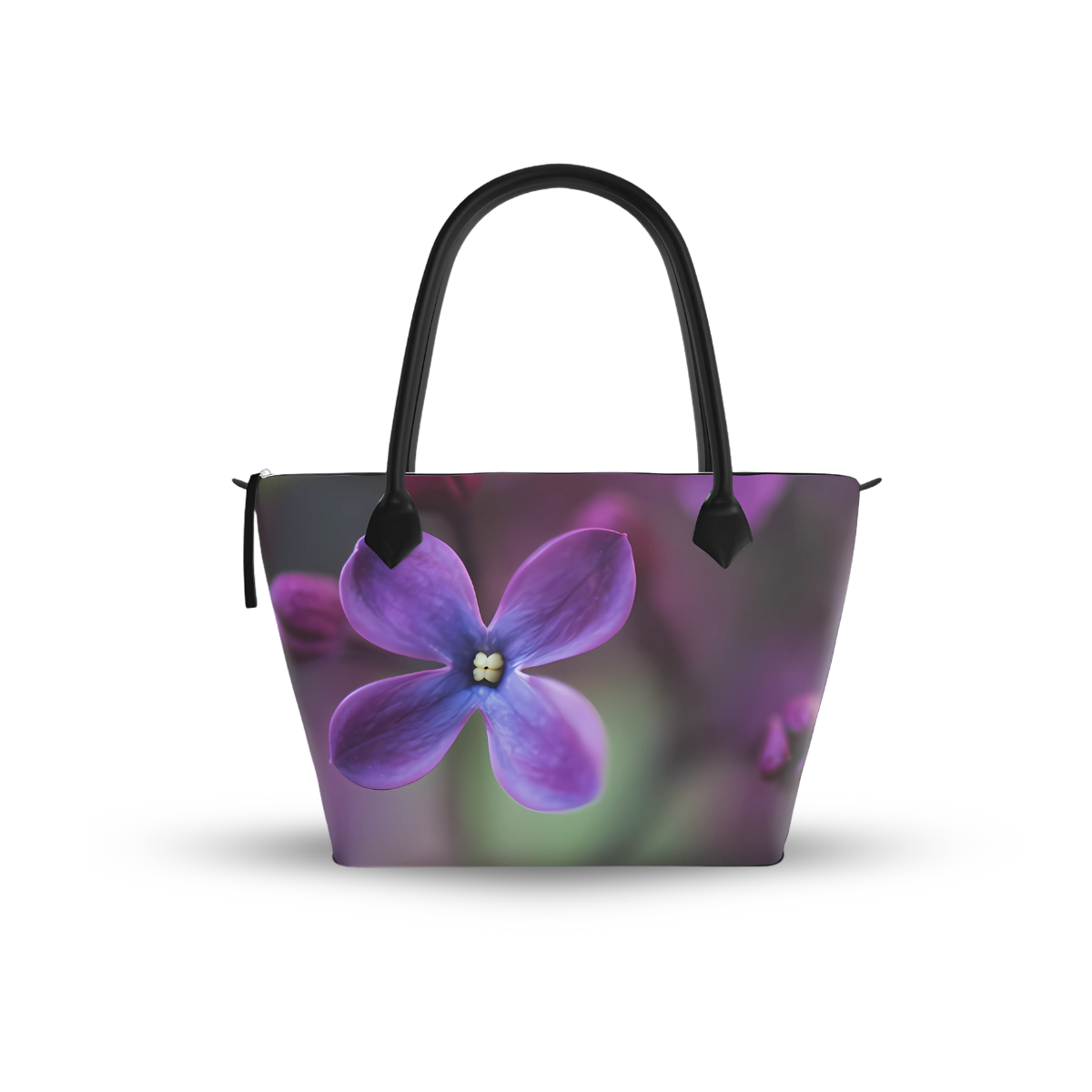 Botanical Zip Top Handbag with Leather Handles – Sally