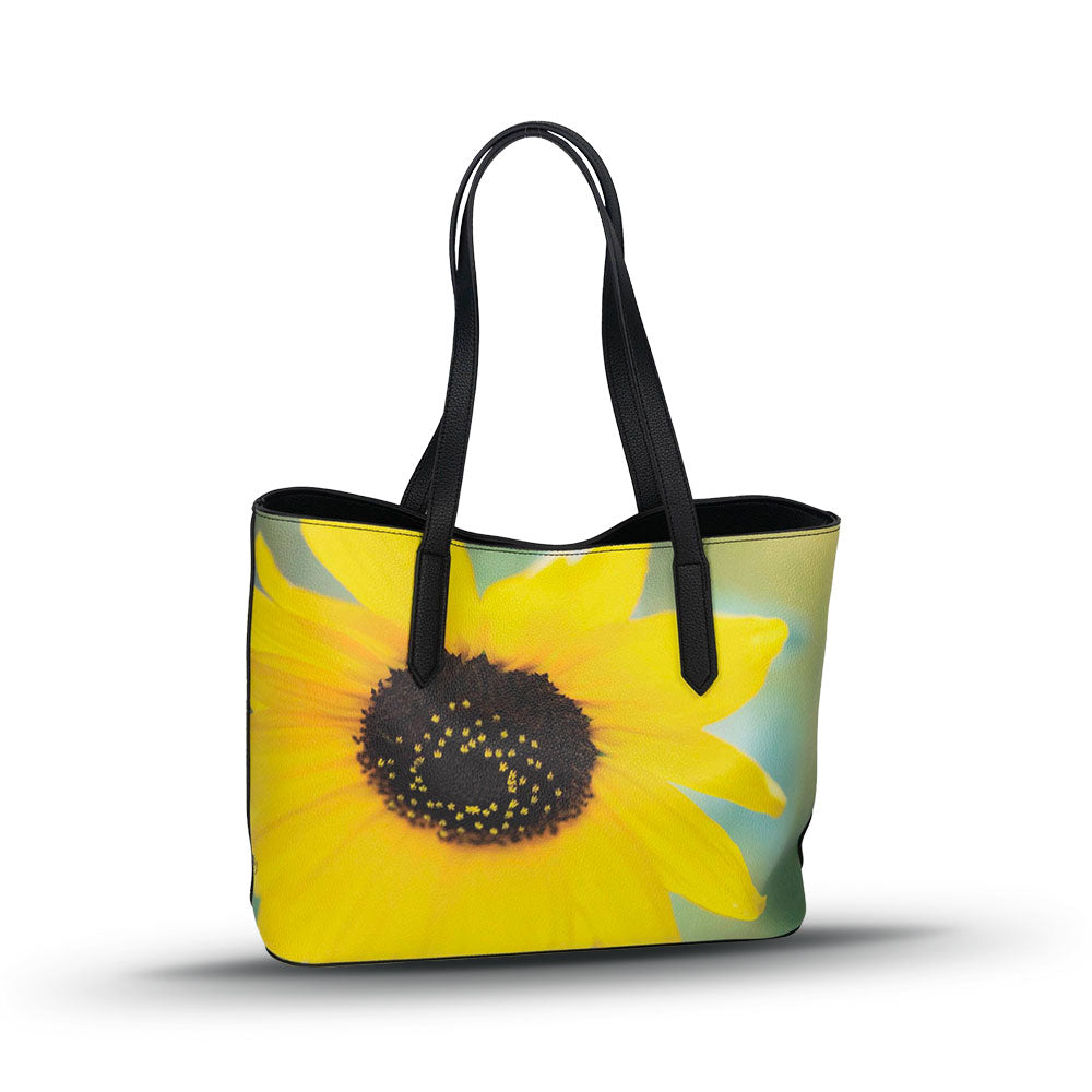Discontinued Sunflower Vegan Leather Tote.