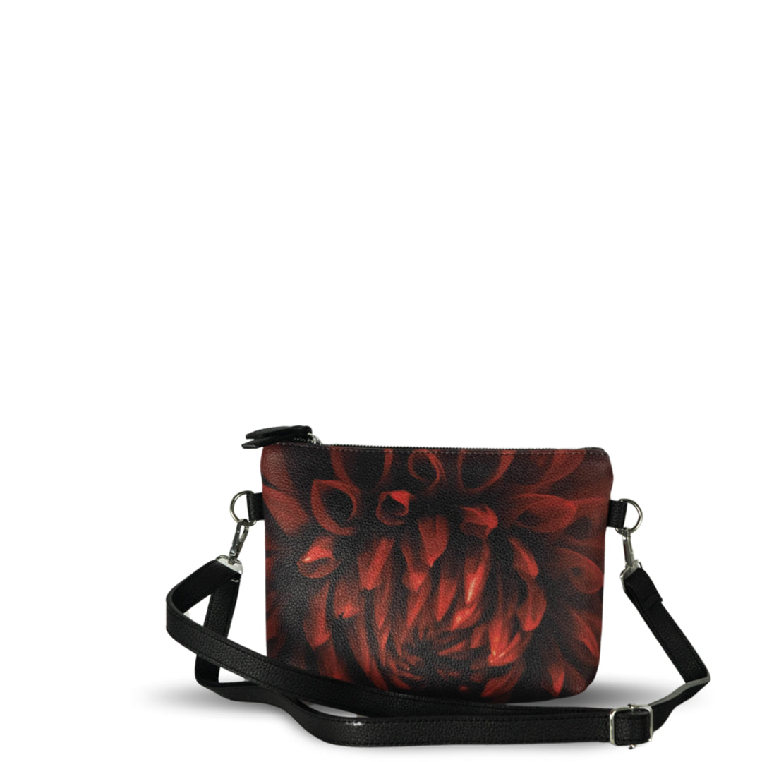 Stylish Scarlet Faux Leather Crossbody Purse for Everyday Use, perfect for keeping essentials organized in chic fashion.