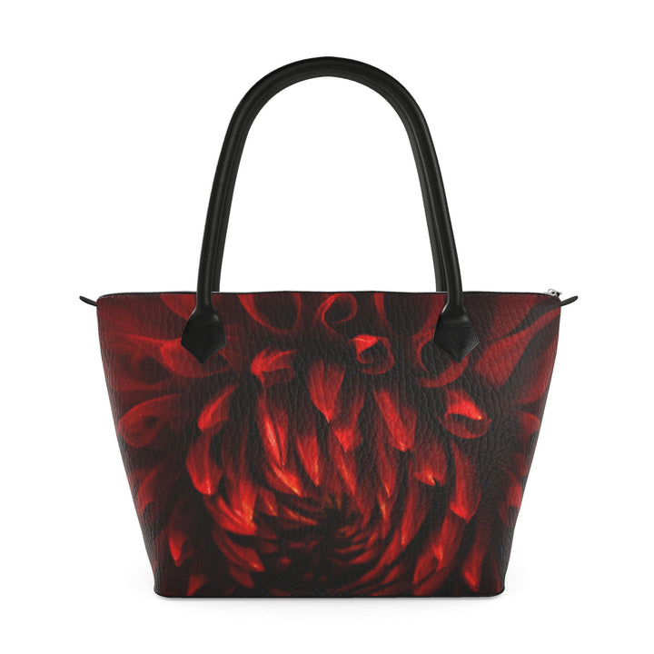 The Crimson Dahlia Zip Top Tote Bag