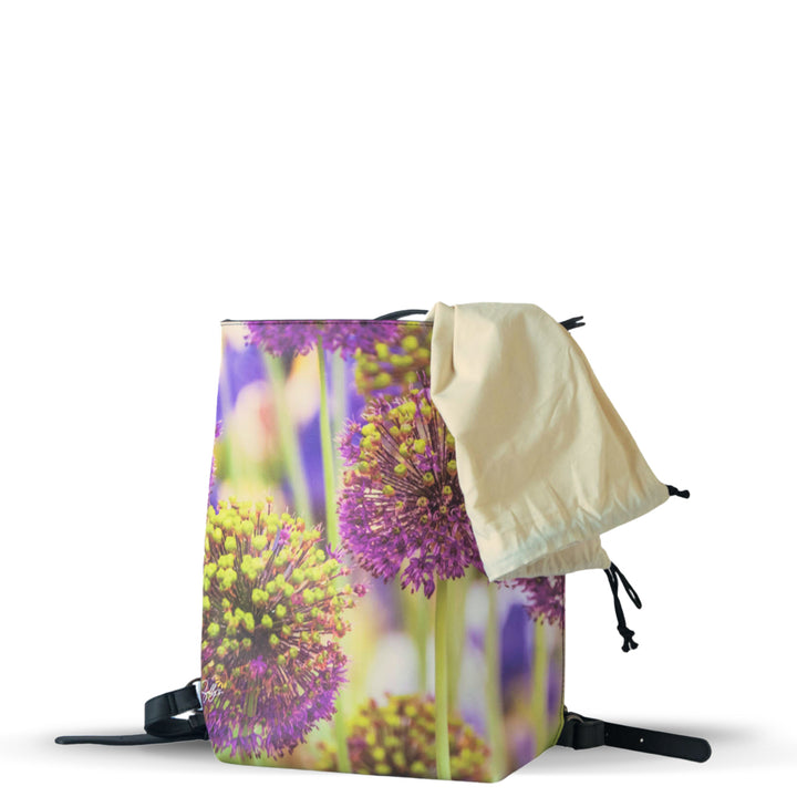 Allium Faux Leather Backpack.