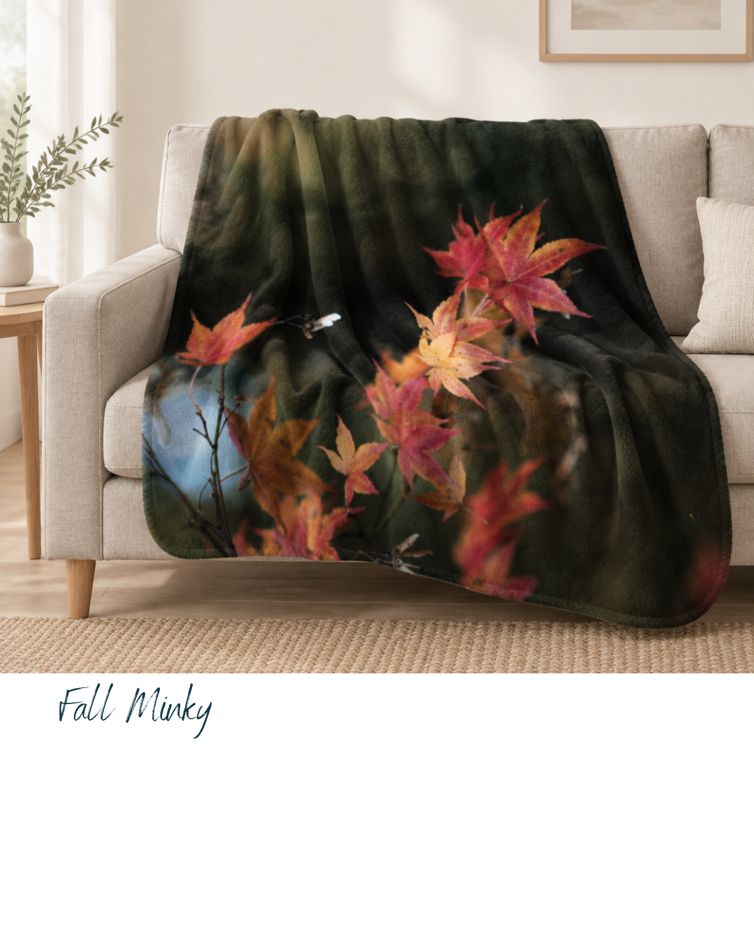 Fall Leaves Minky Blanket