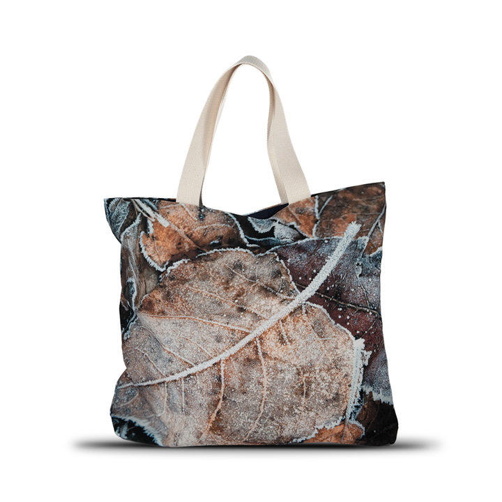 Frosted Leaves Large Market Tote