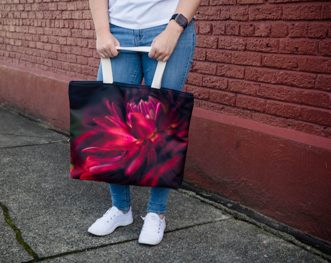 Red Dahlia (Red Velvet) Market Tote