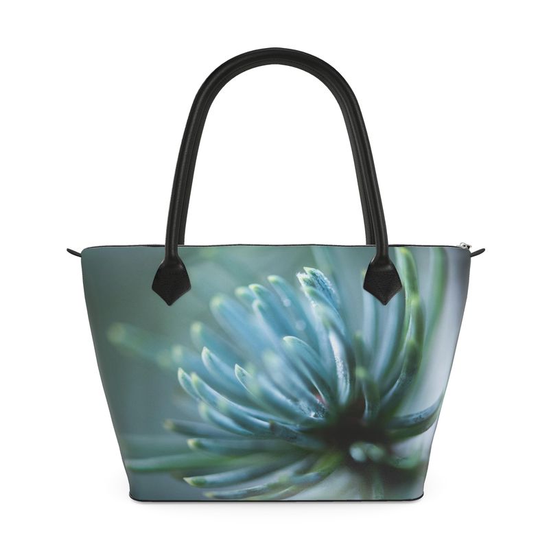 Spring Rain Zip Top Tote Bag