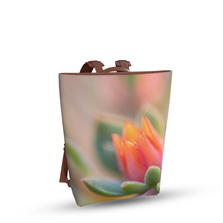 Succulent Faux Leather Backpack