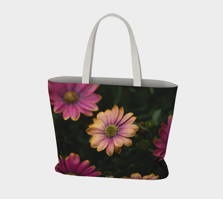 Stylish Windflower Market Tote featuring vibrant flowers, perfect for errands and weekend getaways.