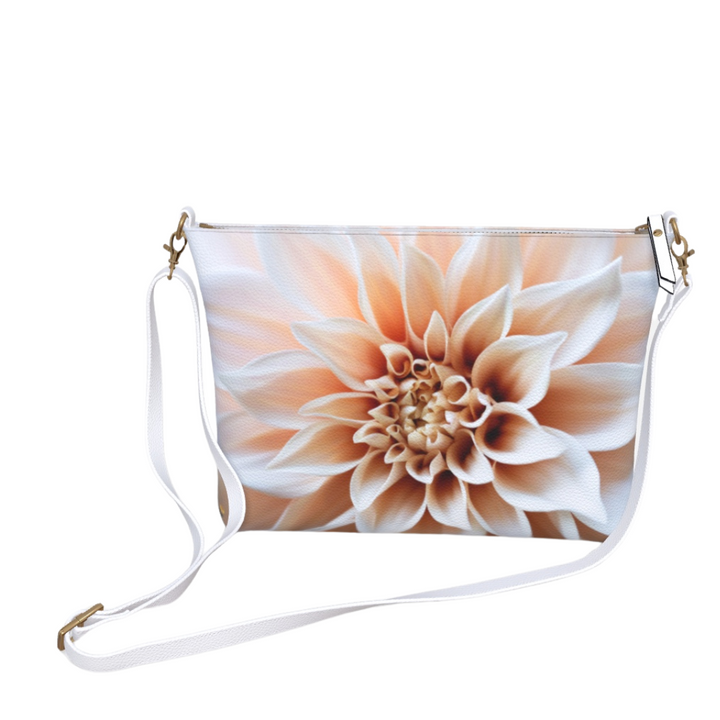 Cafe Au Lait Faux Leather Crossbody Purse