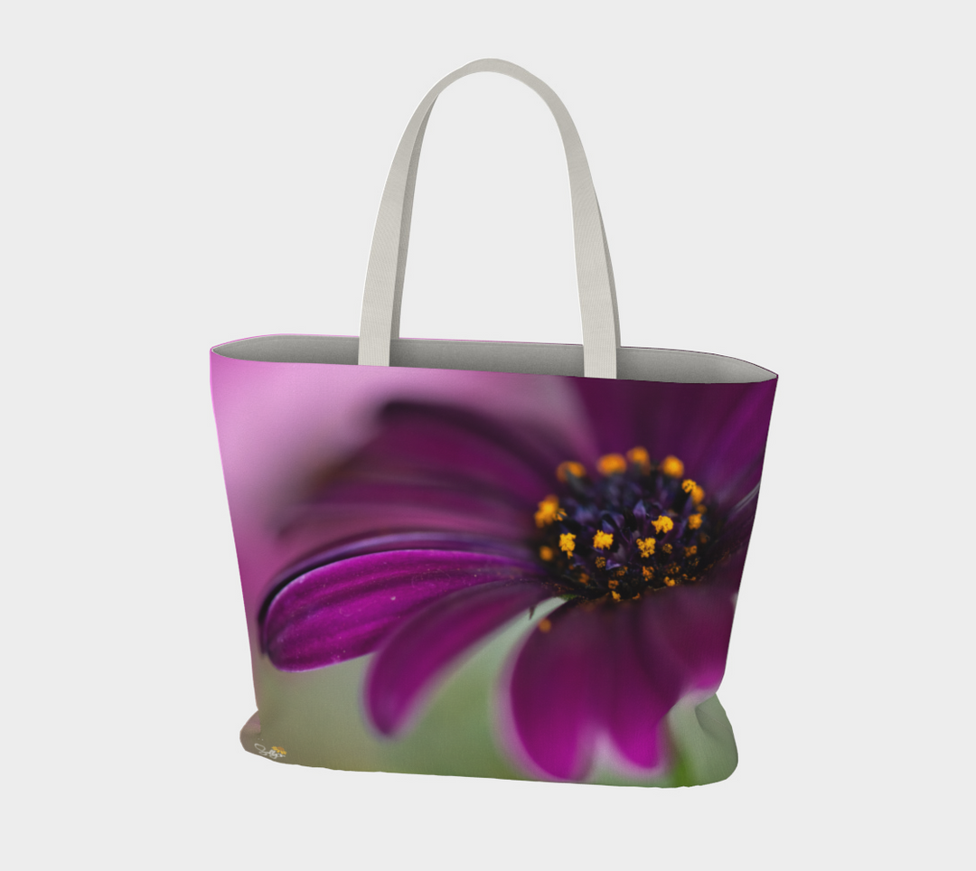 Purple Windflower Market Tote