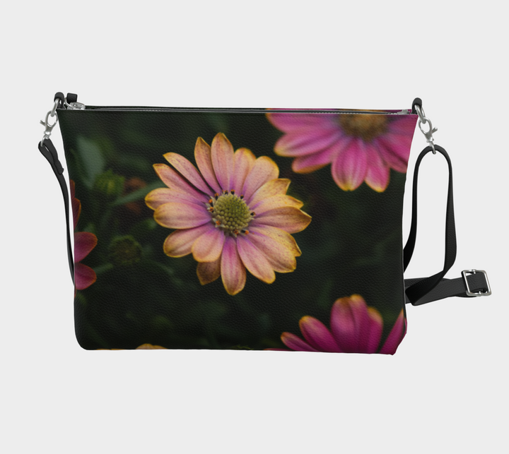 Windflower Vegan Leather Crossbody Bag