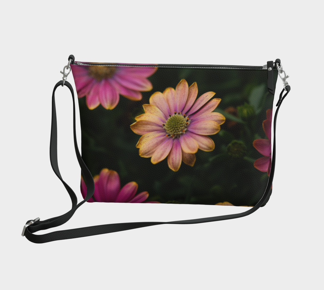 Windflower Vegan Leather Crossbody Bag