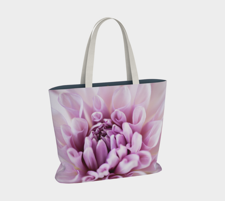 Pink Dinner Plate Dahlia Market Tote