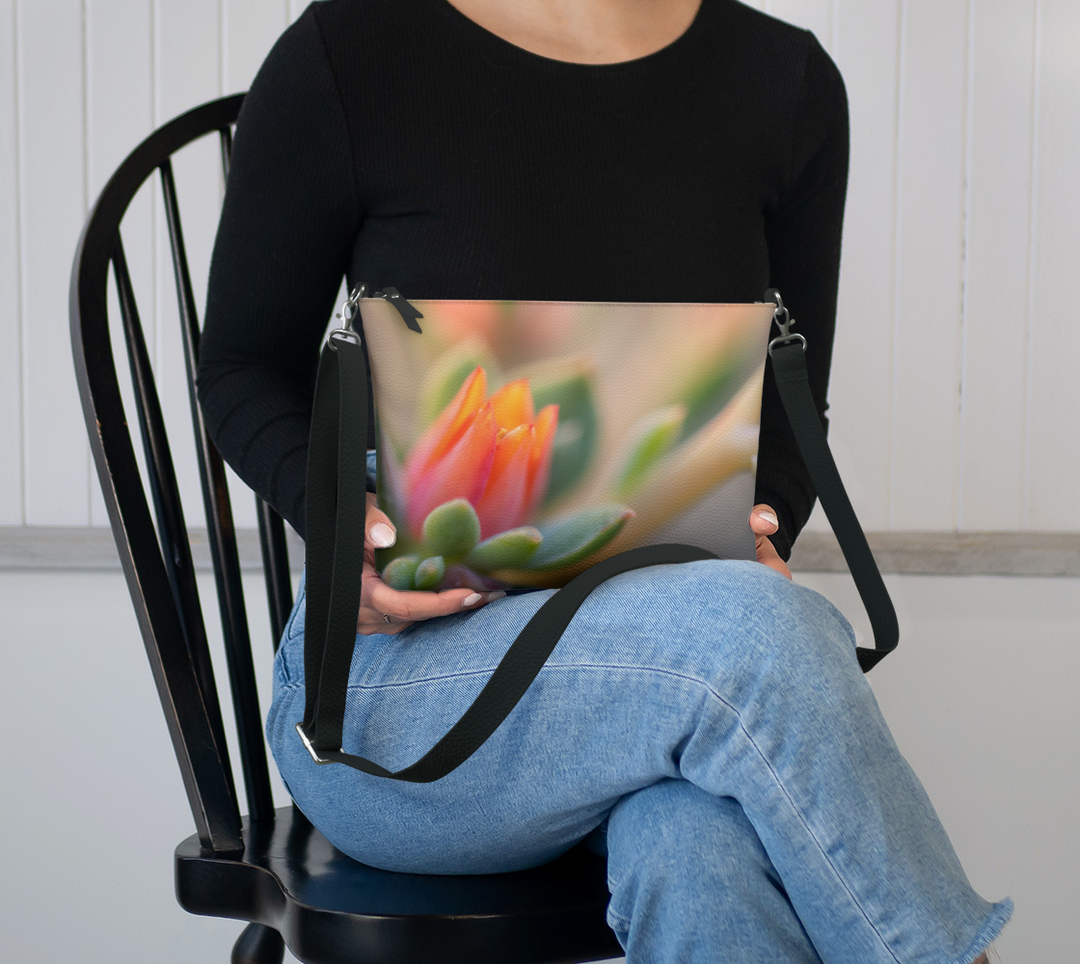 Stylish Succulent Faux Leather Crossbody Purse, perfect for elevating your fashion game while keeping essentials handy.