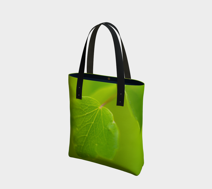 The zen canvas tote bag is a vibrant spring green.  I focused only on the veining of a single leaf.  This bag is so peaceful to look at I had to call it the Zen Canvas Tote Bag.